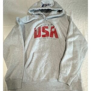 USA Limited Edition Gray Hoodie American Flag‎ Patriotic Pullover